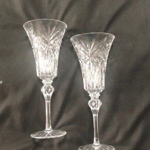 Pair of Crystal champagne flutes